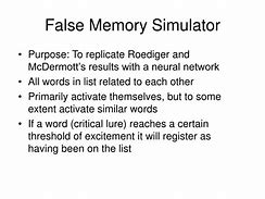 Image result for False Memory Show