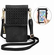 Image result for Genuine Leather Crossbody iPhone Purse