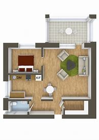 Image result for One Bedroom Apartment Open Floor Plans