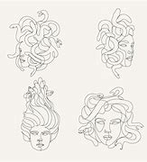 Image result for Medusa Line Drawing