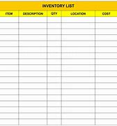 Image result for Inventory Log Sheet Printable