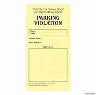 Image result for Prntable Parking Tickets