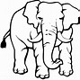 Image result for Elephant Cartoon Black White