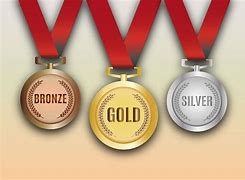 Image result for Gold Silver Bronze Medals