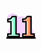Image result for Animated Number 11
