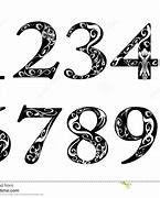 Image result for Decrative Number Font