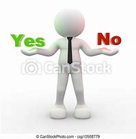 Image result for Yes or No Clip Art 3D