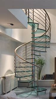 Image result for Glass Spiral Stairs
