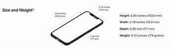 Image result for iPhone X Dimensions in Inches