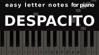 Image result for Despacito Piano Letters