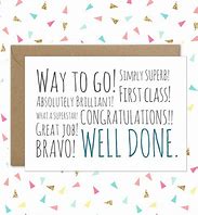 Image result for Well Done New Job Card