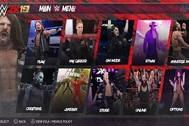 Image result for WWE 2K19 Menu