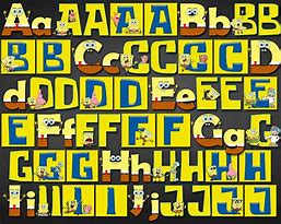 Image result for Spongebob Alphabet Font