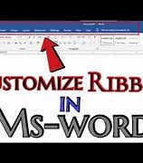 Image result for Customize Ribbon Word