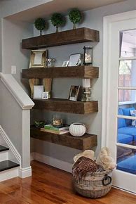 Image result for Shelves Next to Main Door Living Room