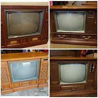 Image result for Vintage Zenith Wooden TV