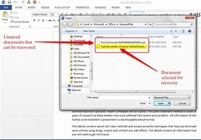 Image result for AutoRecover Files Word