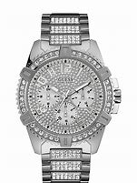 Image result for Guess Watch Silver with Stones