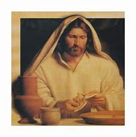 Image result for Jesus Breaking Bread Painting