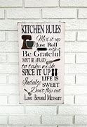 Image result for rustic kitchens rules signs