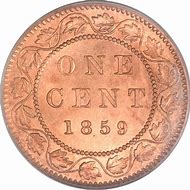 Image result for 1859 Canadian Penny