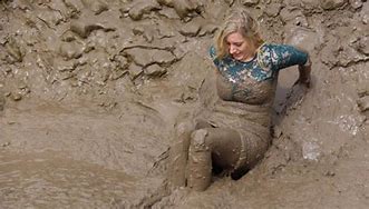 Image result for Woman Mud Sliding