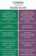 Image result for differences between commas and semicolon