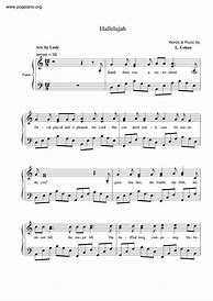 Image result for Cohen Hallelujah Piano Sheet Music