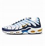 Image result for Air Max Plus White and Blue