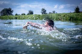 Image result for Man Swimming in River
