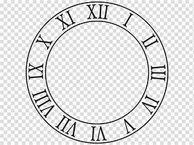 Image result for Roman Numeral Clock Face No Background