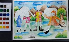 Image result for Memory Drawing Children Playing in Rain