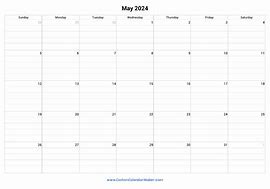 Image result for May 20-24 Calendar Printable PDF