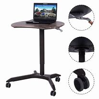 Image result for Adjustable Laptop Table On Wheels