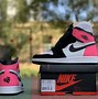Image result for Pink and Black Air Jordan Shoes