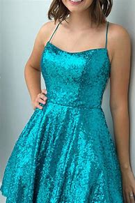 Image result for Turquoise Sequin Cocktail Dress