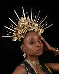 Image result for Black Woman Flower Crown