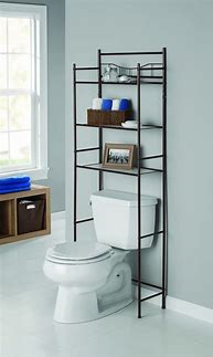 Image result for Bathroom Shelves Behind Toilet