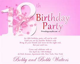 Image result for You Are Invited to My 18th Birthday