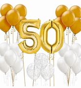 Image result for 50th Anniversary Balloons and Banners