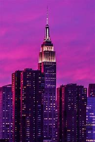 Image result for Empire State Building Purple