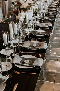 Image result for Black Wedding Table Decorations