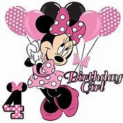 Image result for Minnie Mouse Happy Birthday White Background