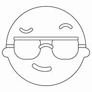 Image result for Sunglasses Emoji Coloring