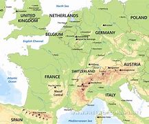 Image result for Physical Map of Western Europe