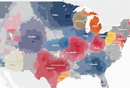Image result for MLB Fan Base Map