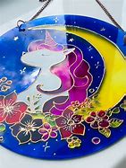 Image result for Unicorn Stained Glass Sun Catcher