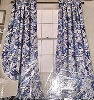 Image result for Half Moon Curtains Floral Blue