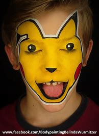 Image result for Pikachu Face Painting