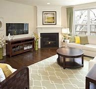 Image result for Corner Fireplace Living Room Setup